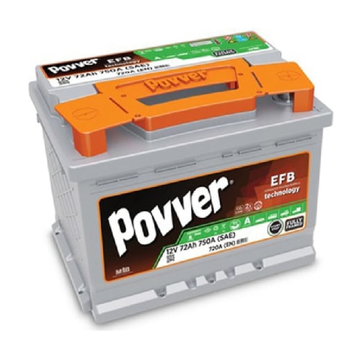 12V 72Ah Povver Akü L3 Standart Kutup R+